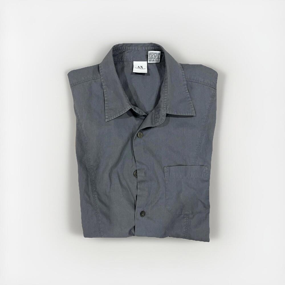 ARMANI EXCHANGE SHORT SLEEVE SHIRT SIZE MEDIUM MADE IN HONG KONG VGC!